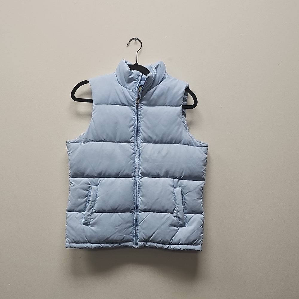 Womans Light Blue Puffer Vest